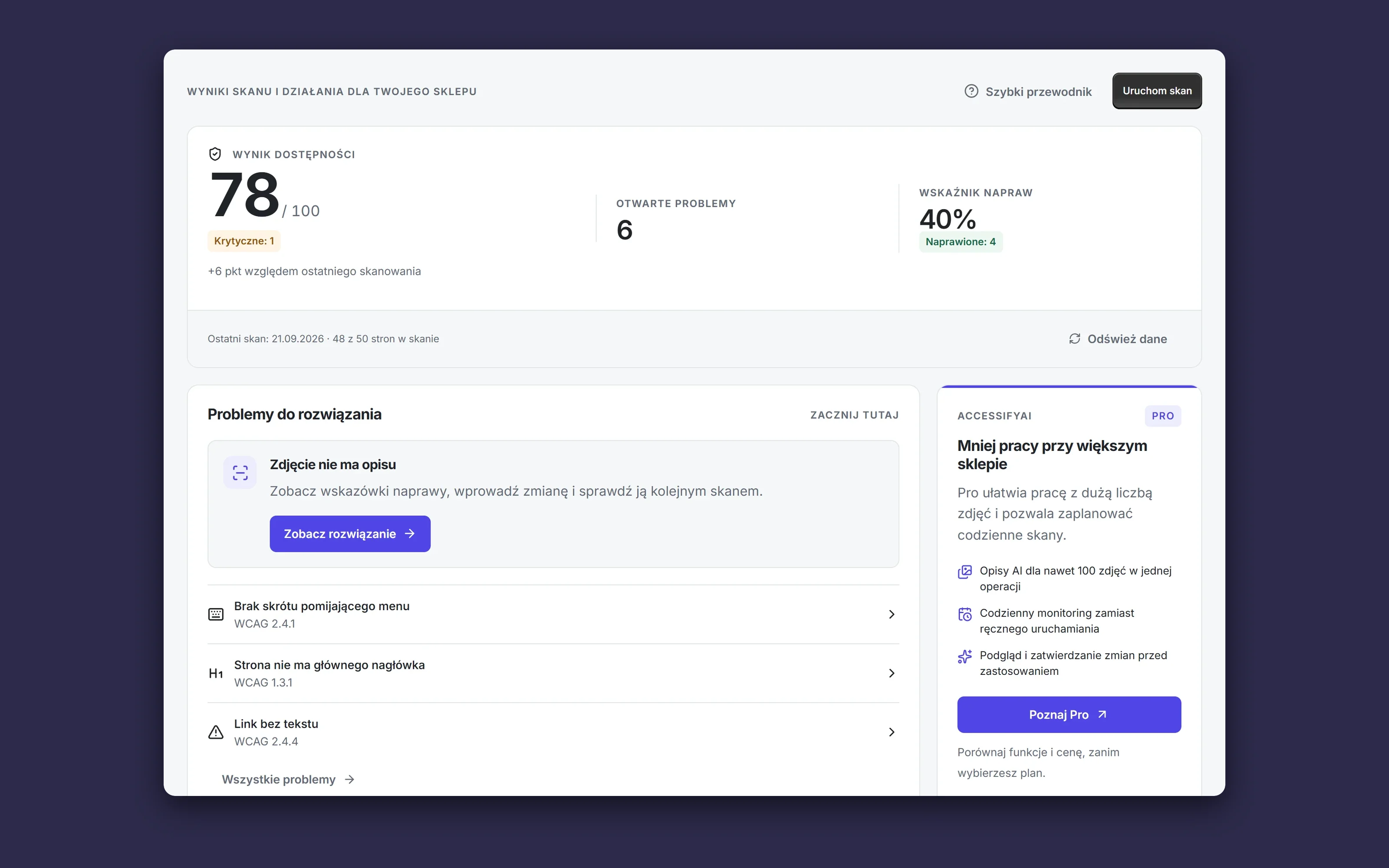 AccessifyAI, Aplikacja dostępności dla Shopify