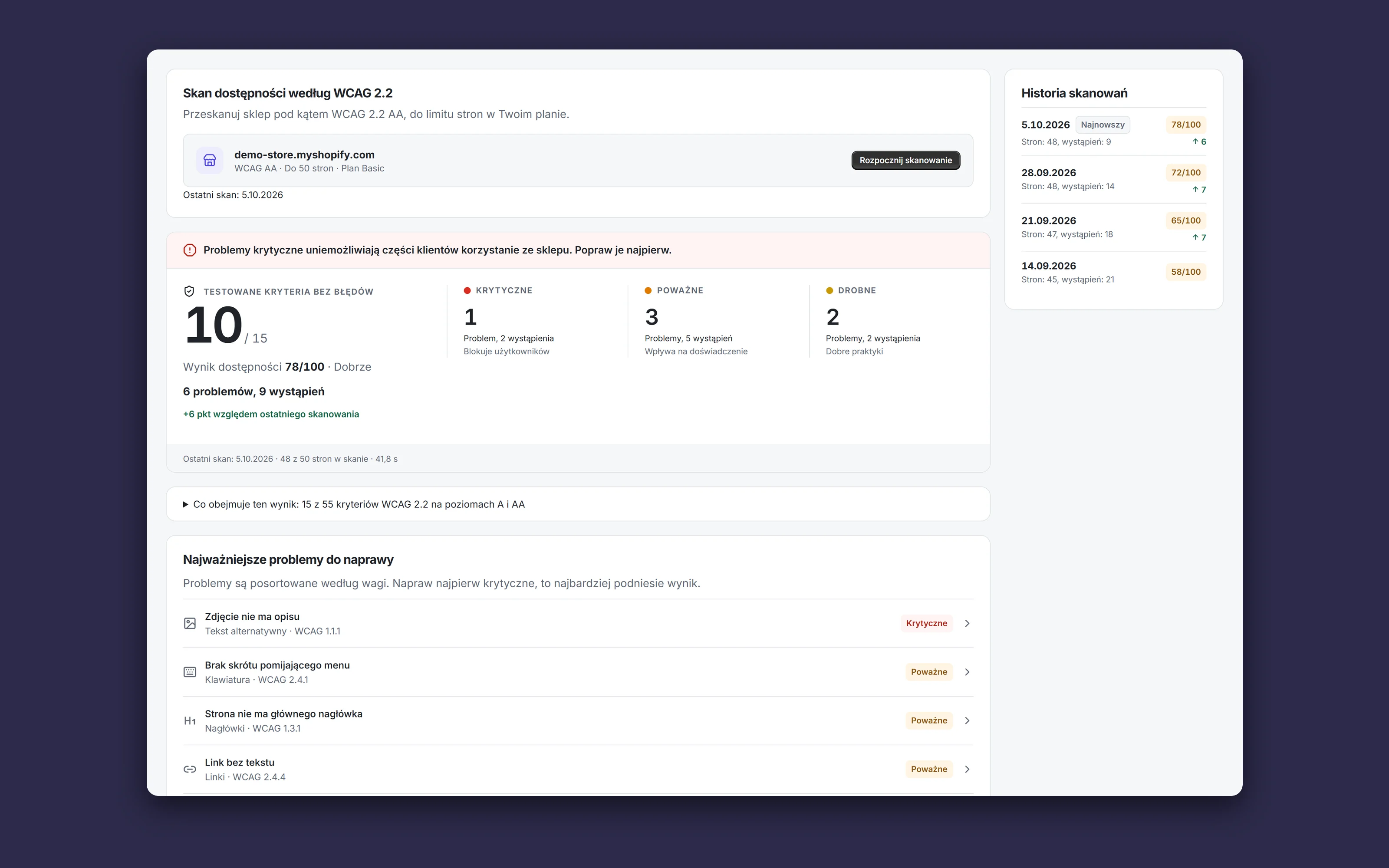 AccessifyAI, Aplikacja dostępności dla Shopify