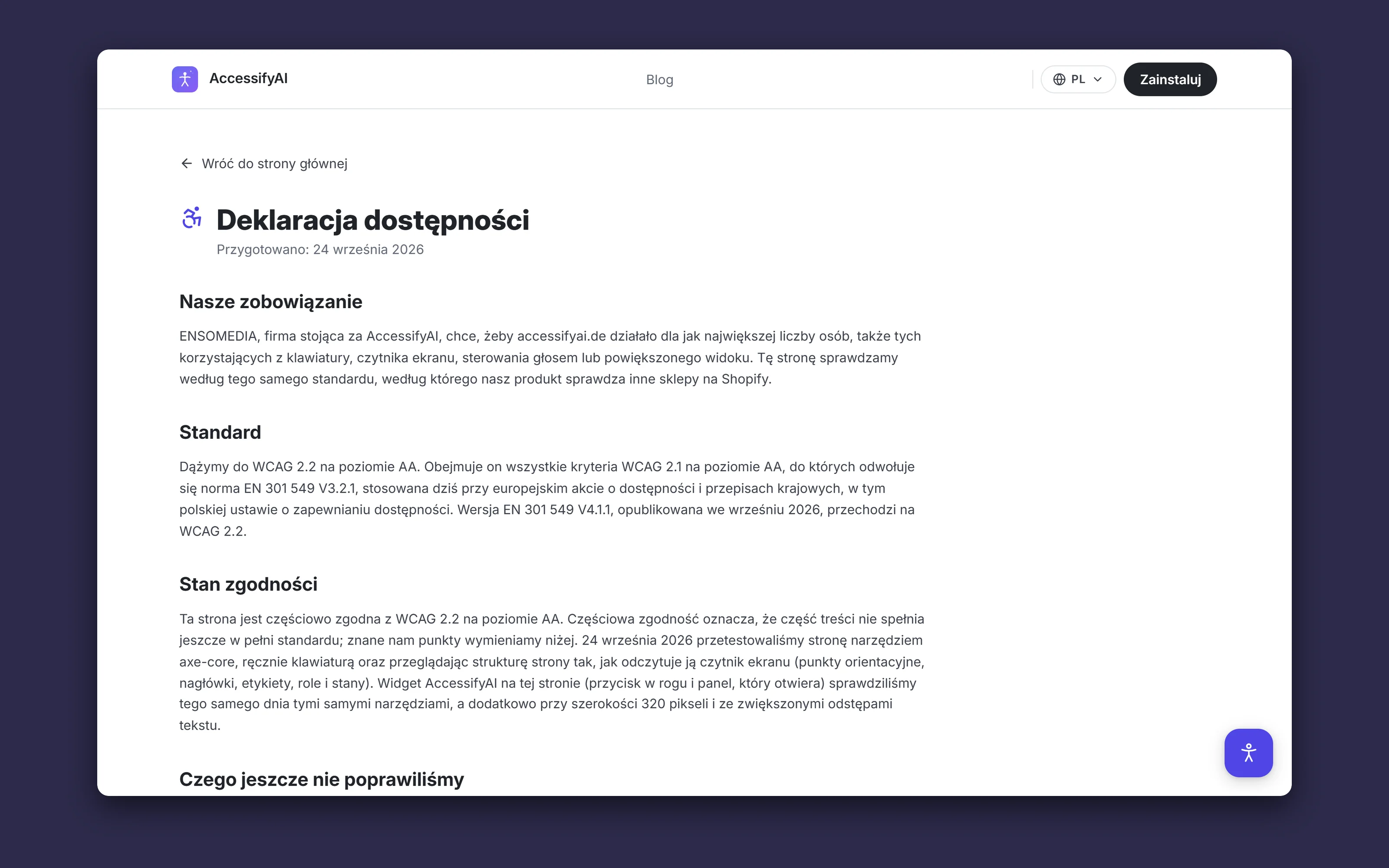 AccessifyAI, Aplikacja dostępności dla Shopify
