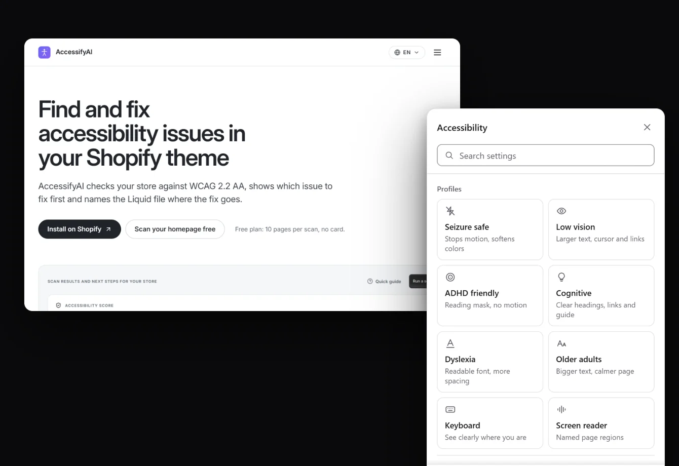 AccessifyAI, Shopify accessibility app