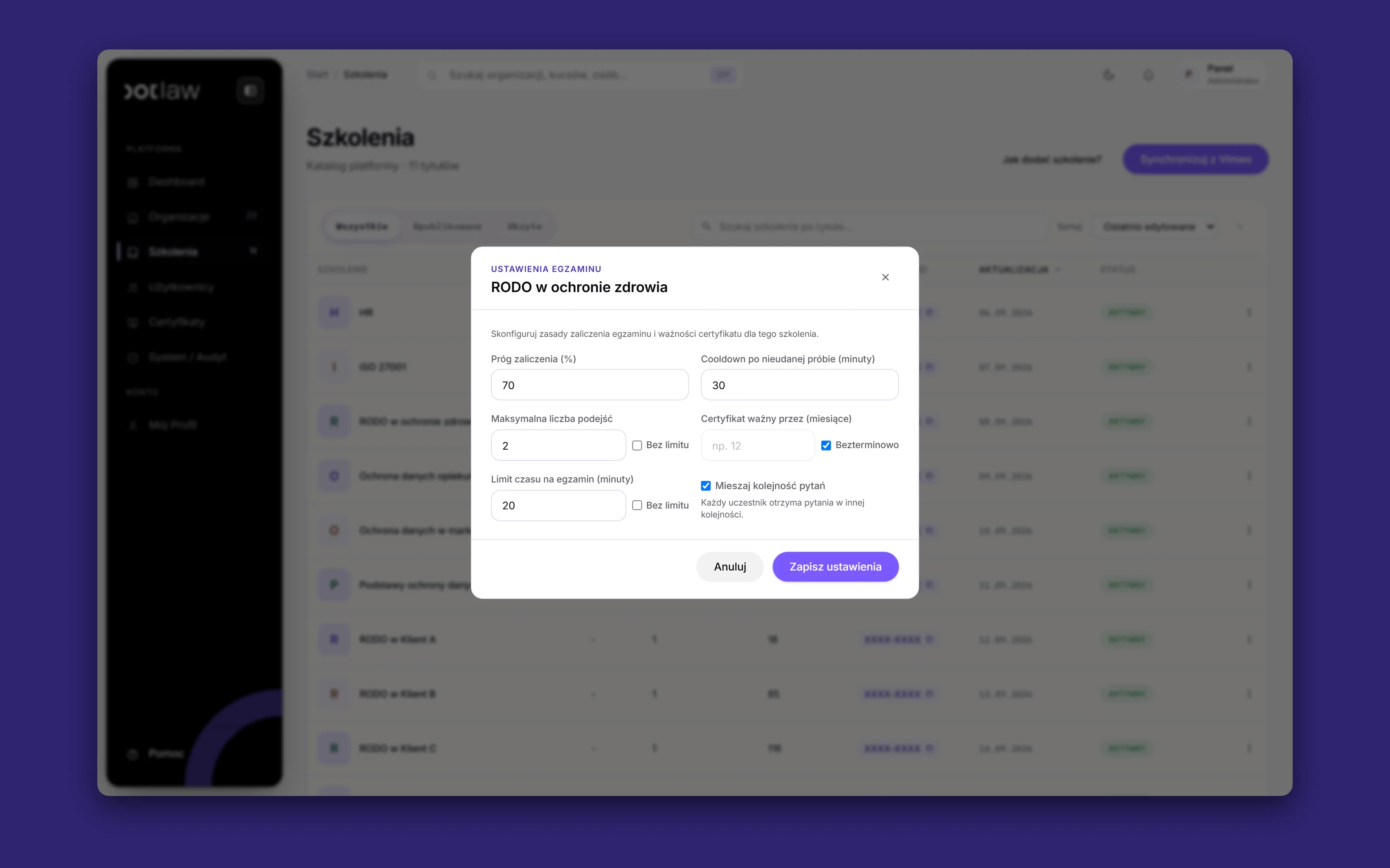 Akademia dotlaw, Wielofirmowy system LMS B2B