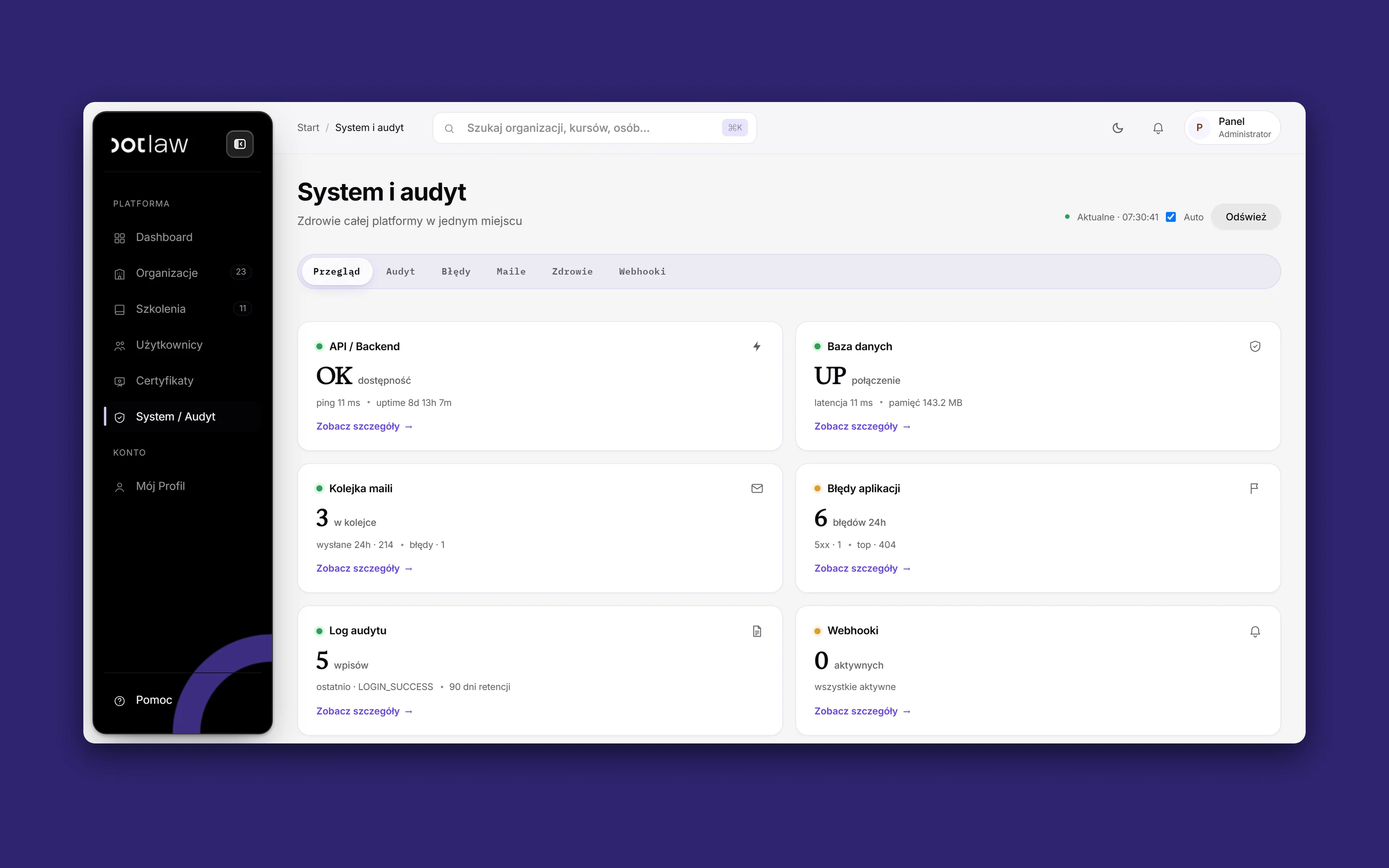 Akademia dotlaw, Wielofirmowy system LMS B2B