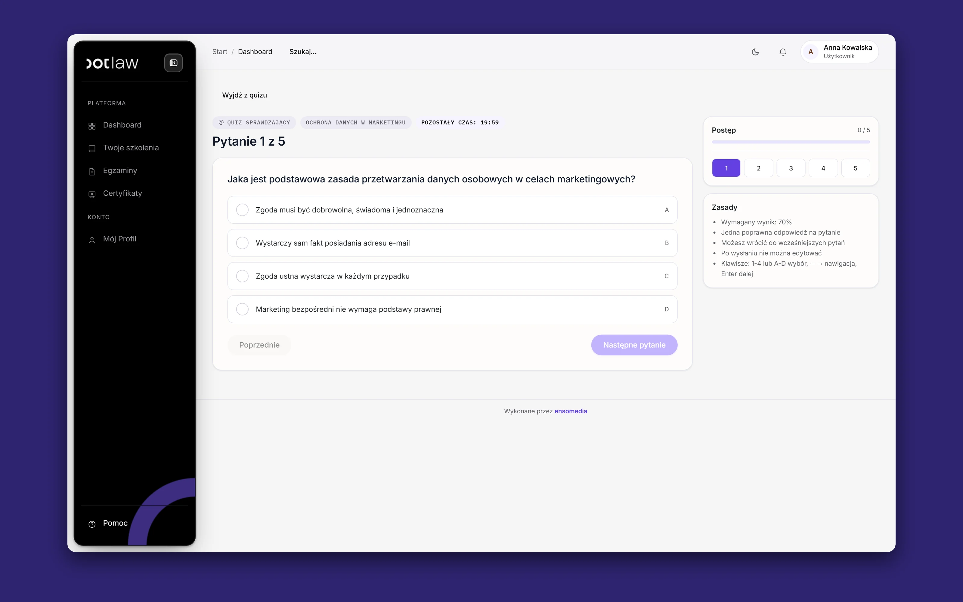 Akademia dotlaw, Wielofirmowy system LMS B2B