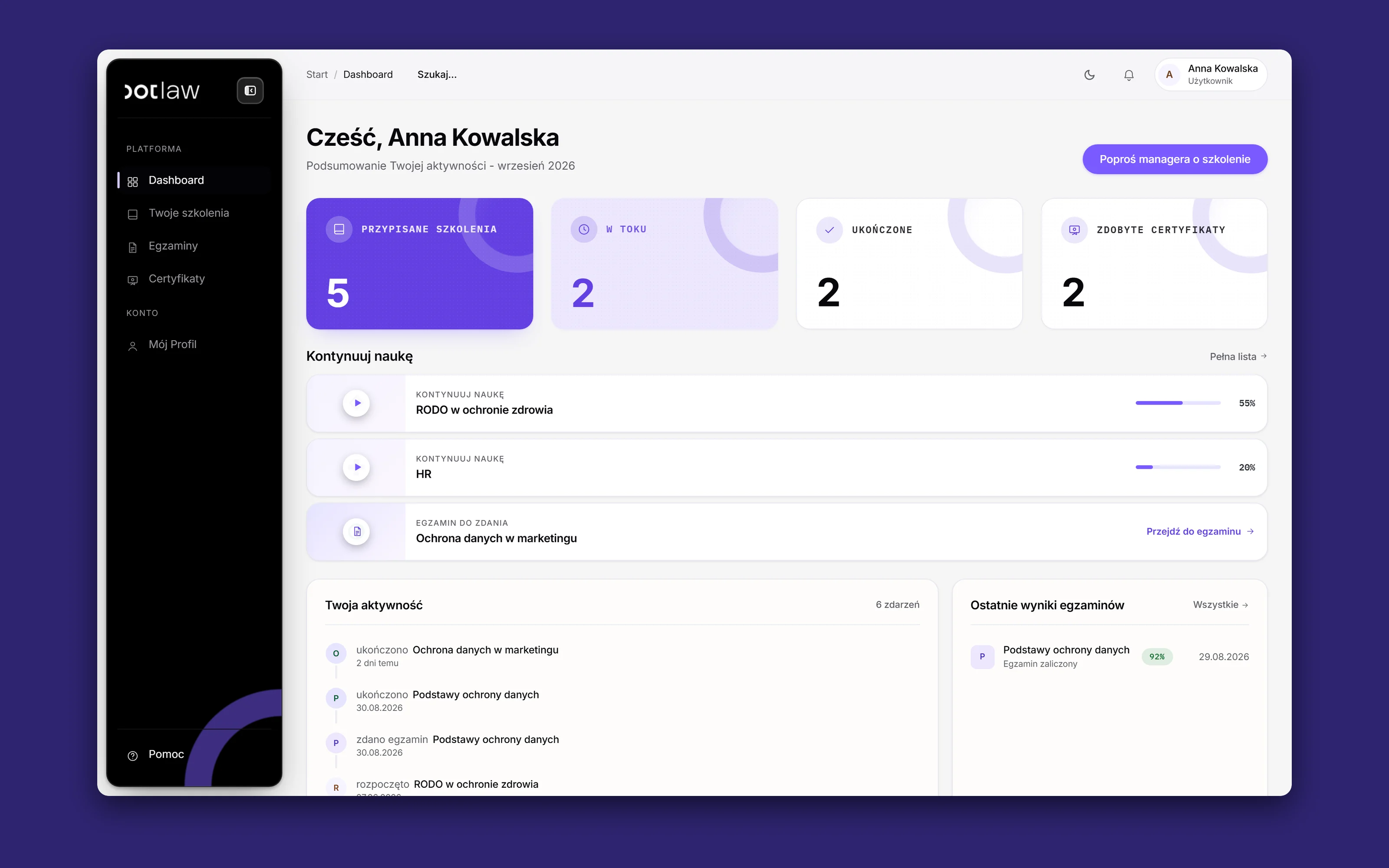 Akademia dotlaw, Wielofirmowy system LMS B2B