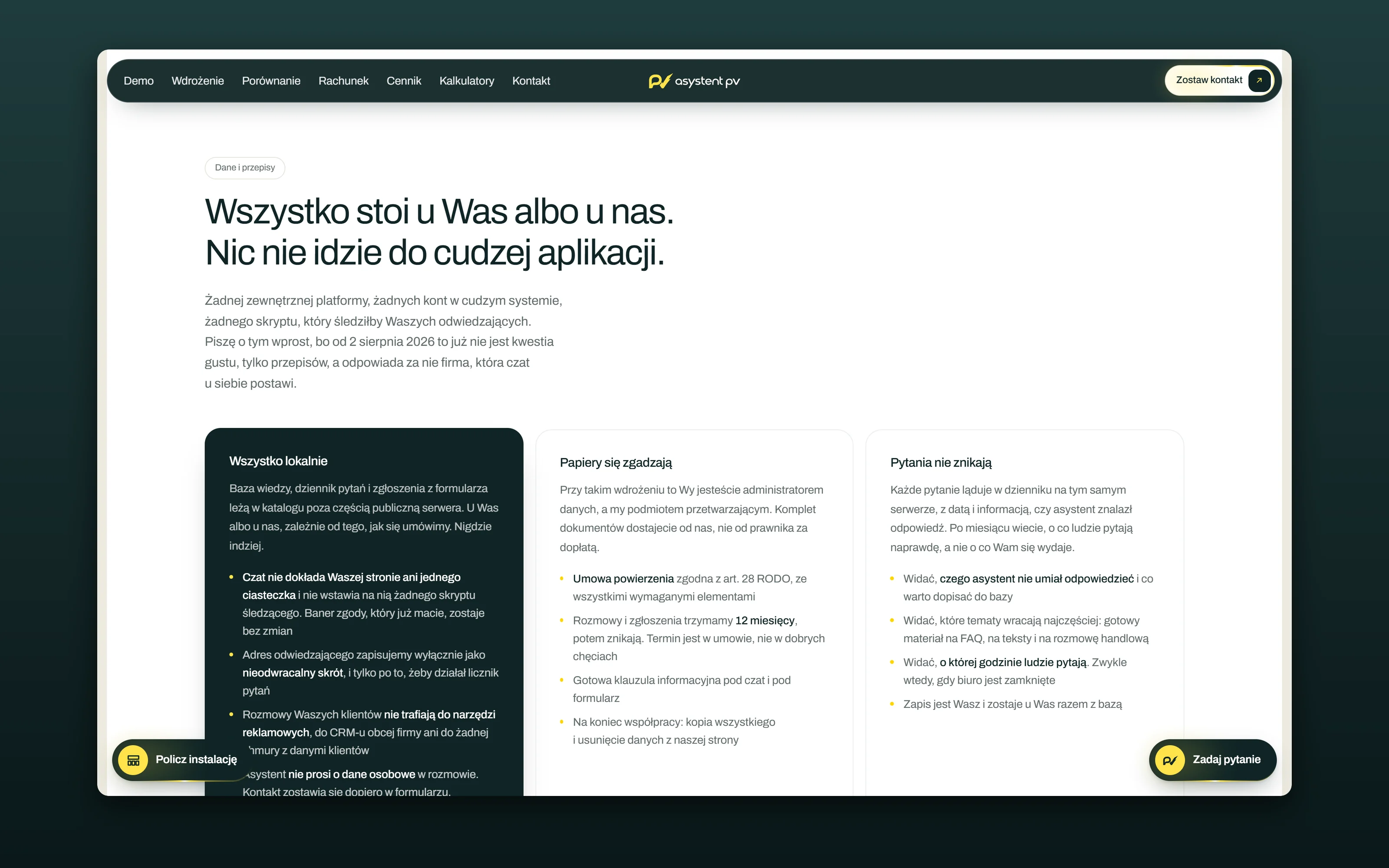 Asystent PV, Asystent AI dla firm fotowoltaicznych