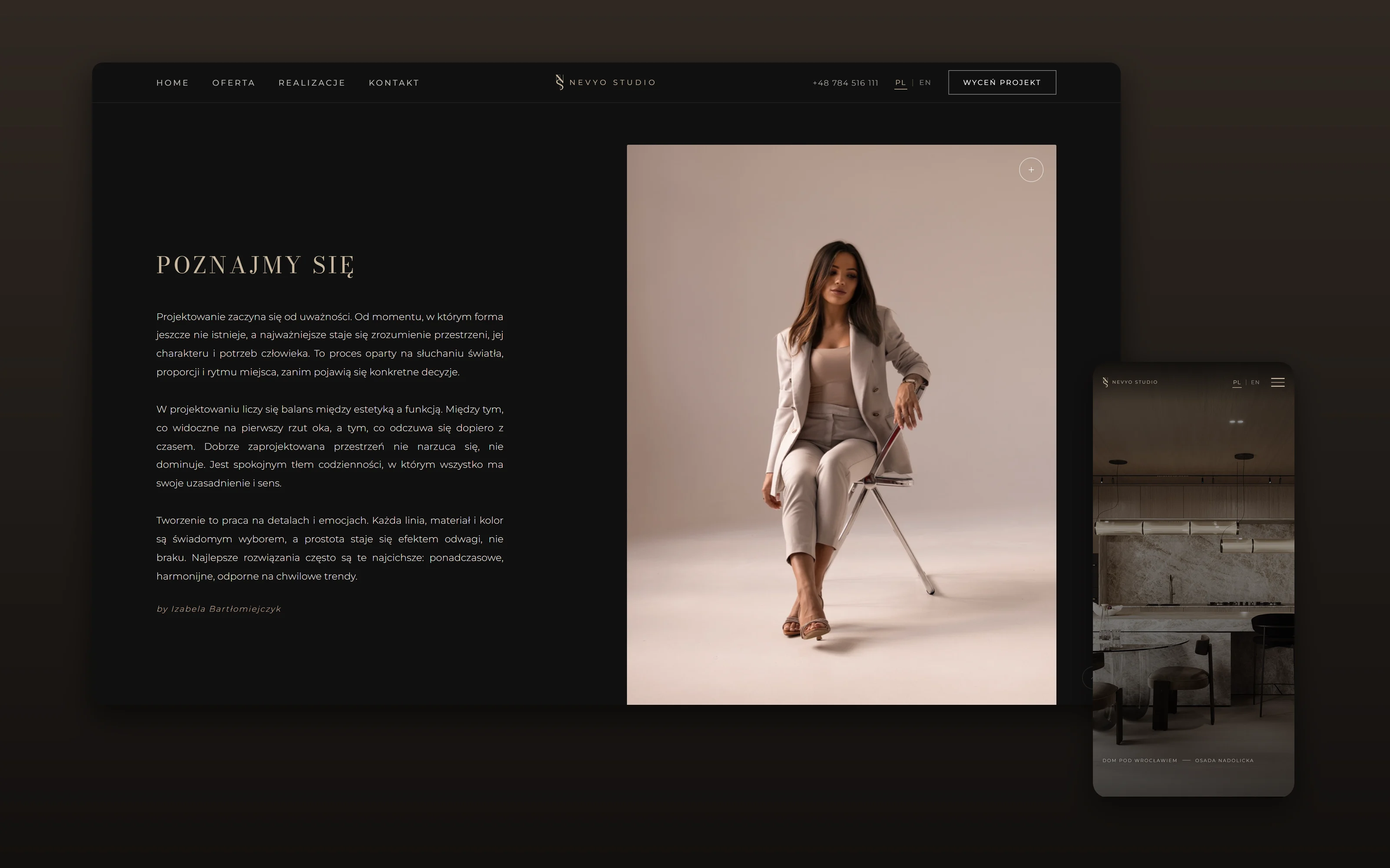 nevyo, Premium interior design website