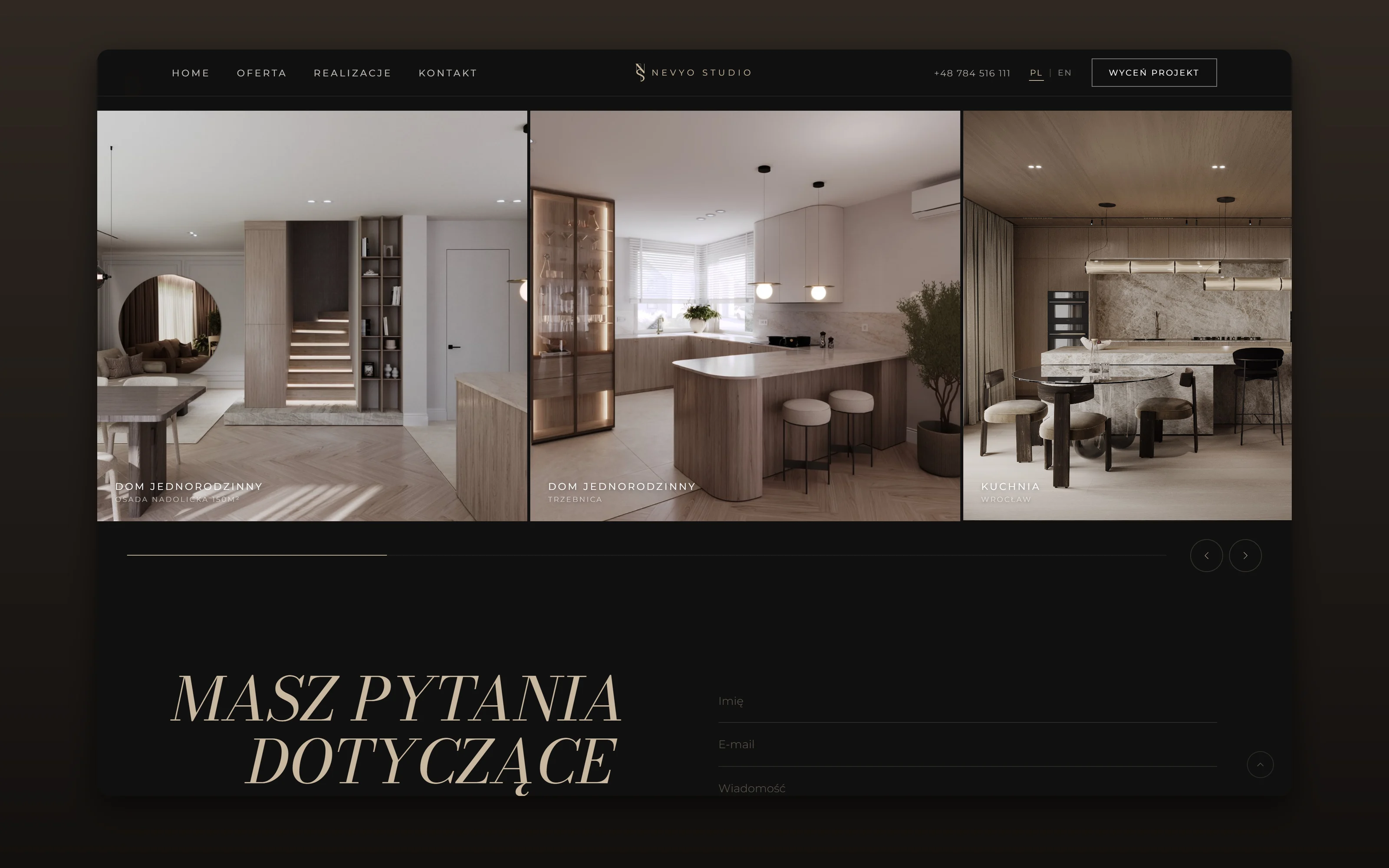 nevyo, Premium interior design website