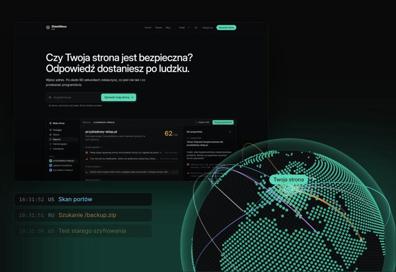 ShieldWave: Skaner bezpieczeństwa stron
