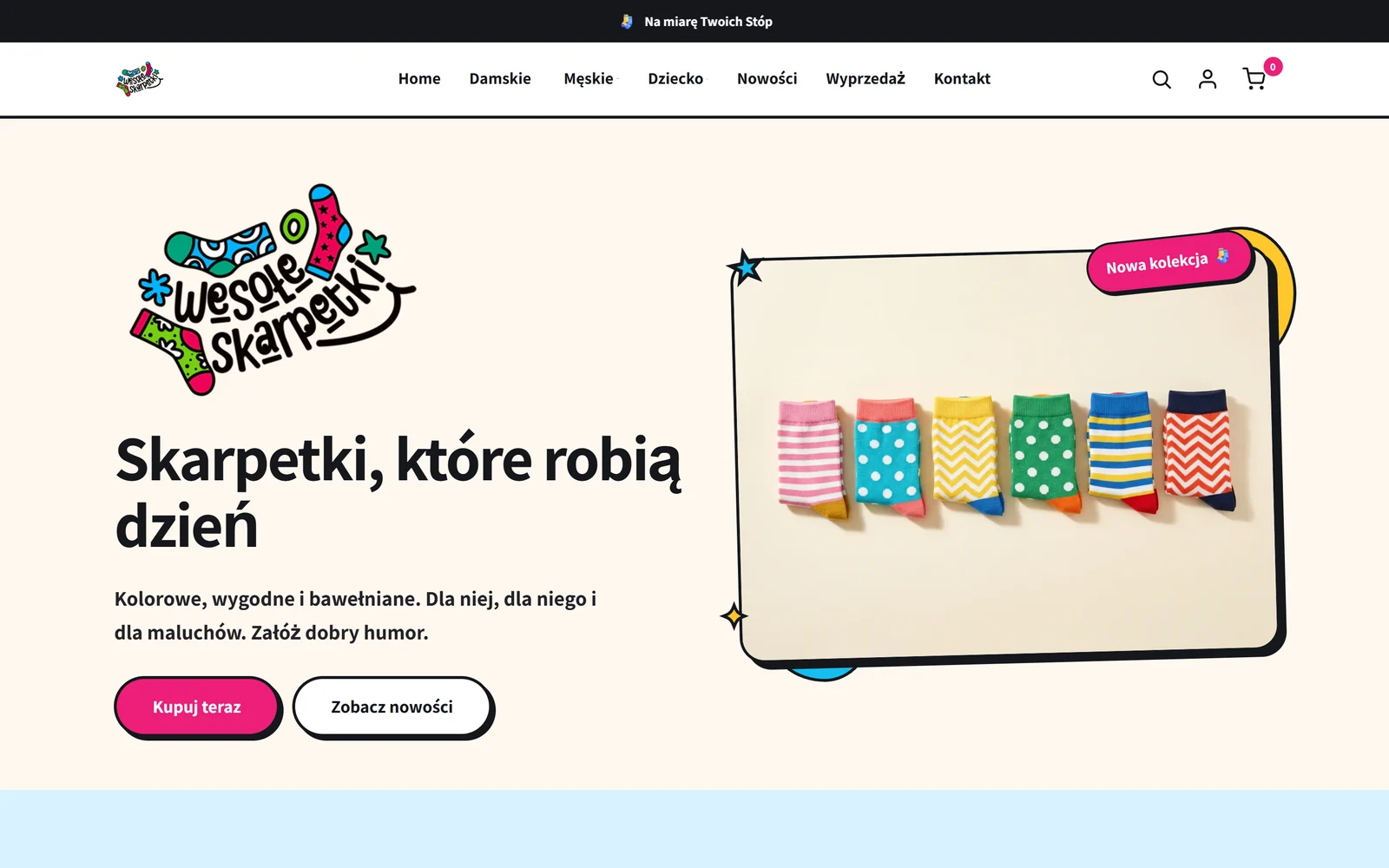 Wesołe Skarpetki: Sklep Shopify z autorskim motywem