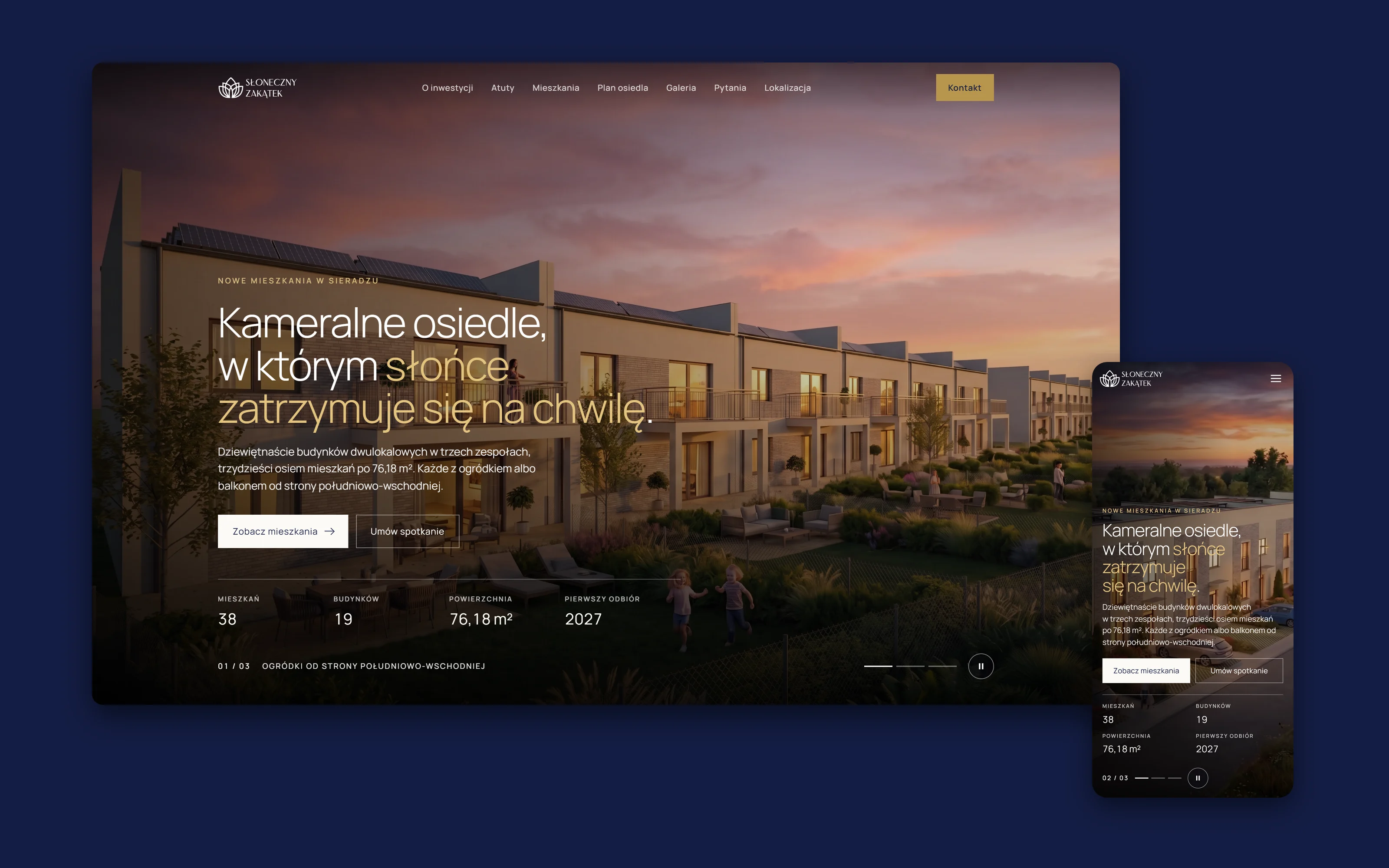 Słoneczny Zakątek, Housing estate website
