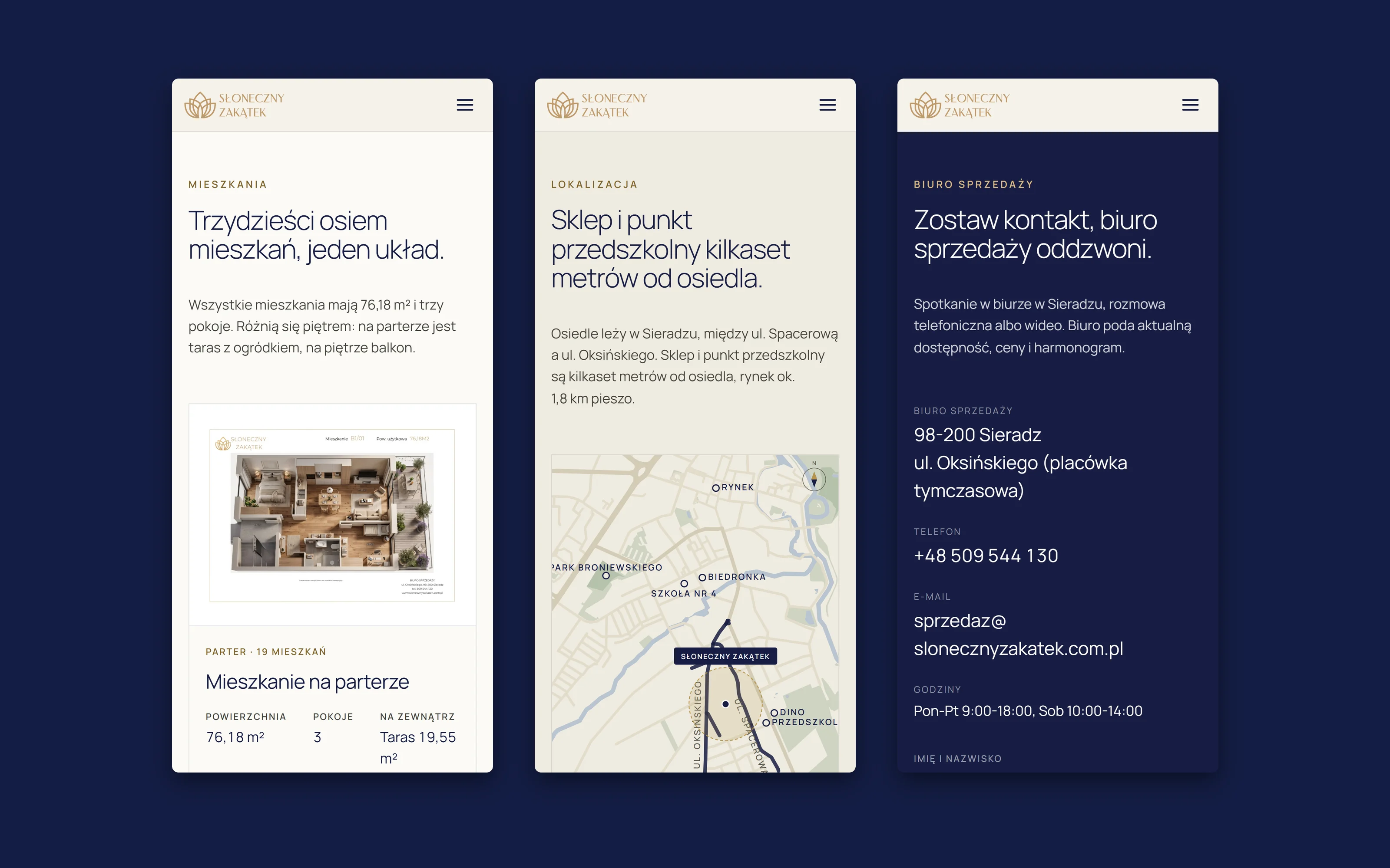 Słoneczny Zakątek, Housing estate website