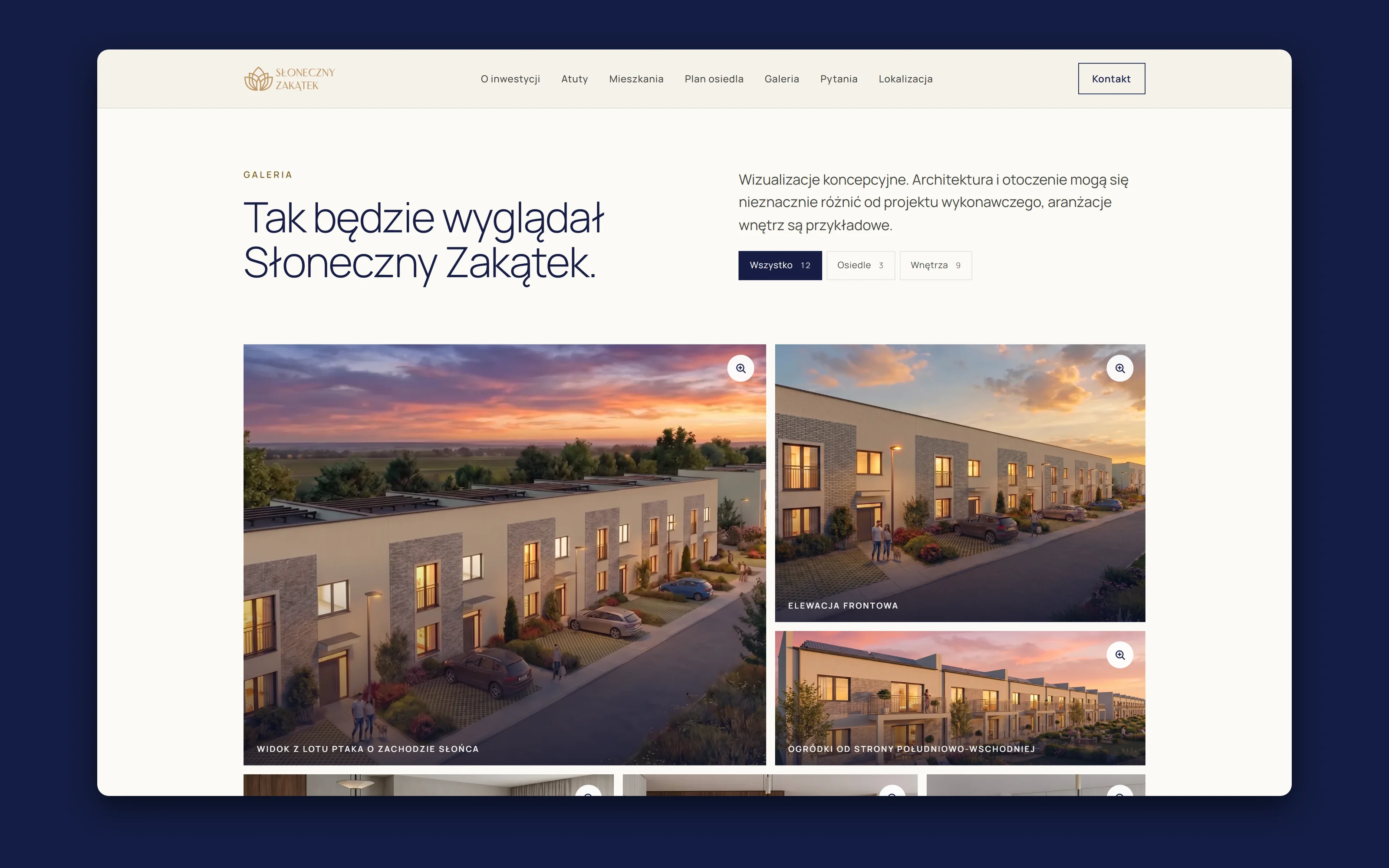 Słoneczny Zakątek, Housing estate website