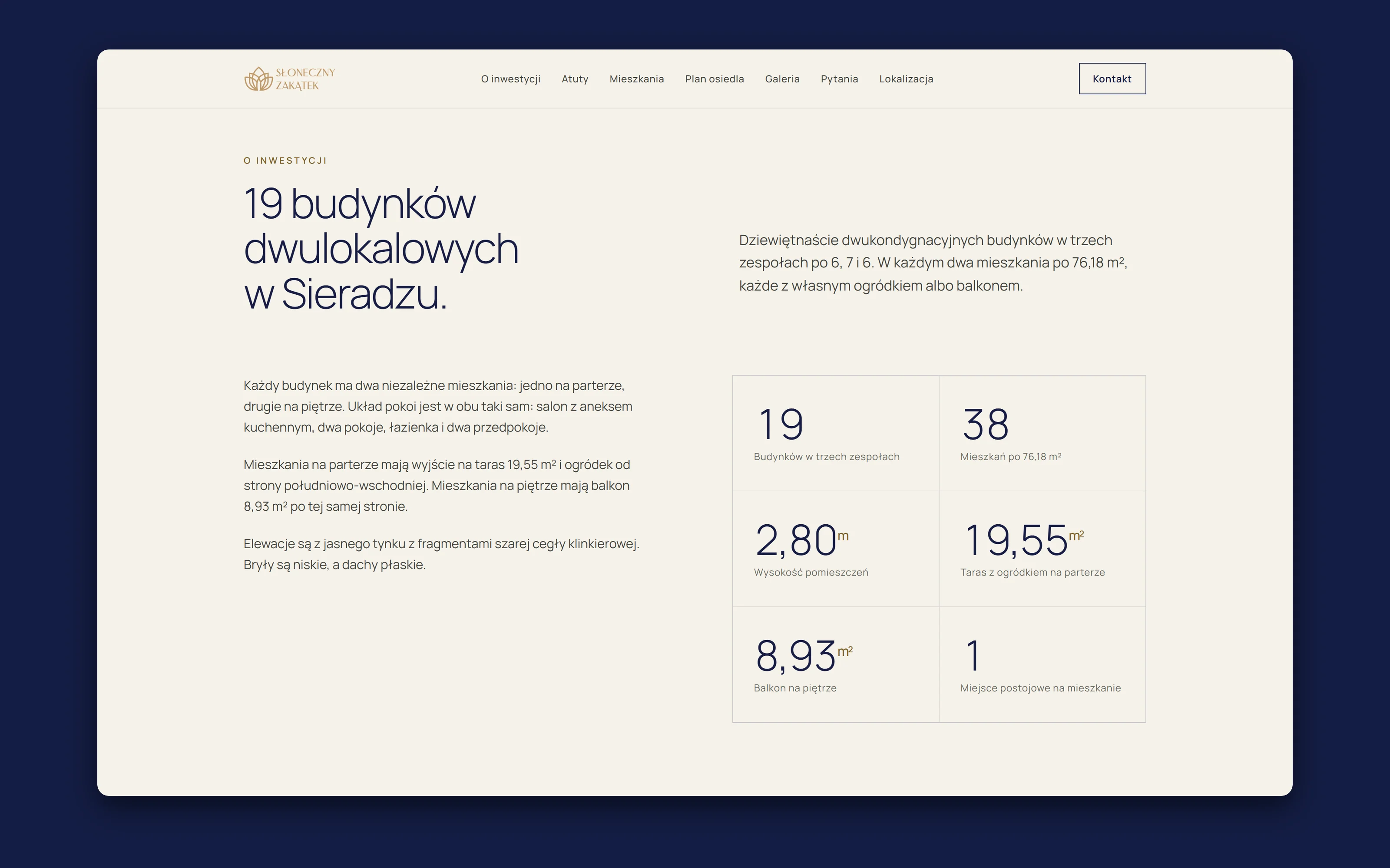 Słoneczny Zakątek, Housing estate website